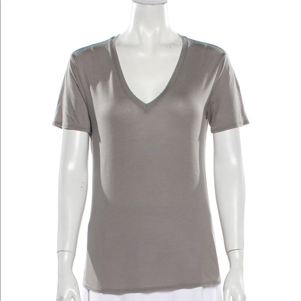 helmut lang v-neck gray t-shirt size s